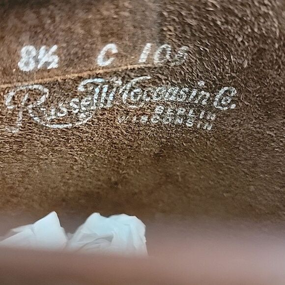 W.C Russell Moccasin Co Zephyr Boots Brown leather zip buckle hunting men's 8.5C - Picture 13 of 14